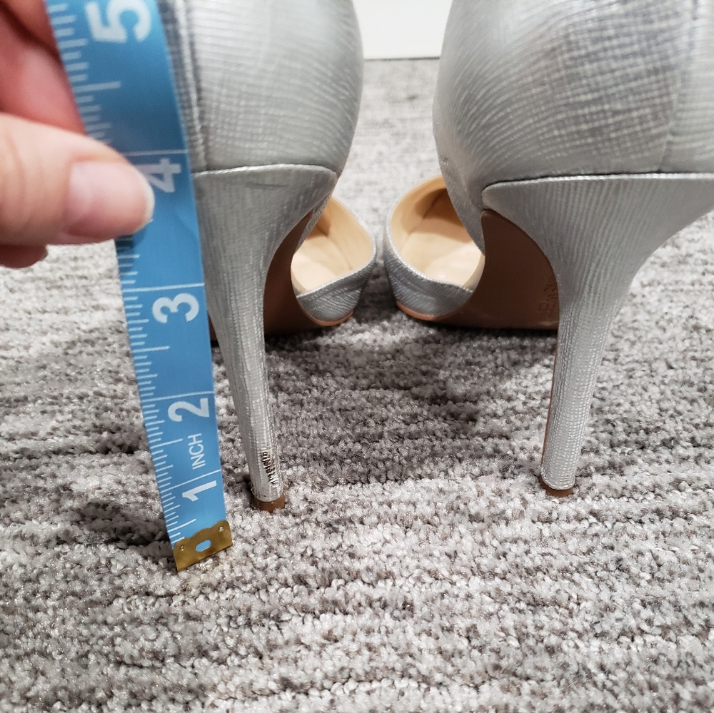 Nine West Size 9M Silver Stiletto High Heels - Picture 13 of 13